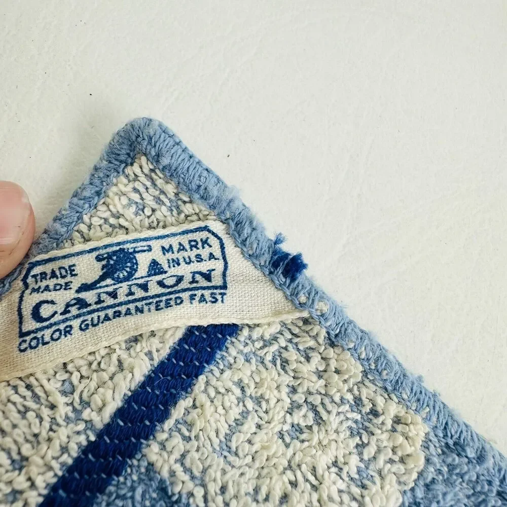 Vintage Cannon Cotton Wash Cloths Lot of 3‎ Bathroom Made In USA Textured NWOT